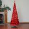 6ft. Pre-Lit Red Tinsel Artificial Pop-Up Christmas Tree, Clear Lights